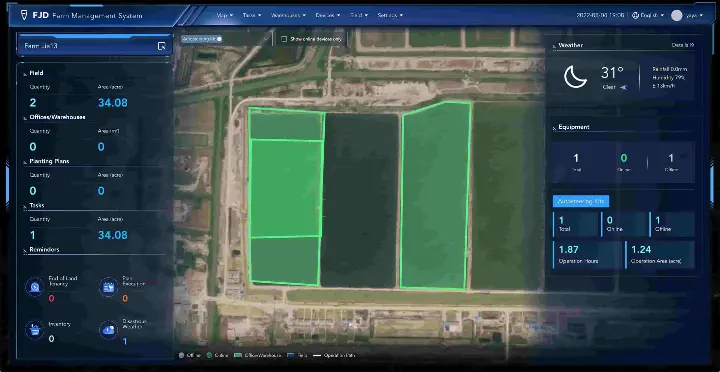 The multi-functional screen interface of FJD Farm Management System The multi-functional screen interface of FJD Farm Management System