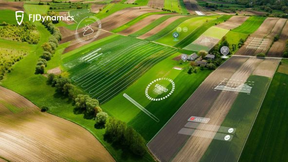 Farm Management Software Diagram of GPS technology in precision farming.