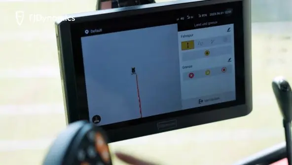 FJD AT2 Auto Steer System in action. This advanced technology enhances GPS-guided operations, enabling farmers to achieve even greater accuracy and efficiency in their field management.