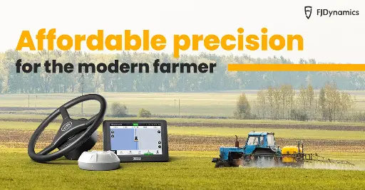 FJD AT2 Auto Steer System for Precision Farming Tractors Detailed view of the FJD AT2 Auto Steer System designed for tractors.