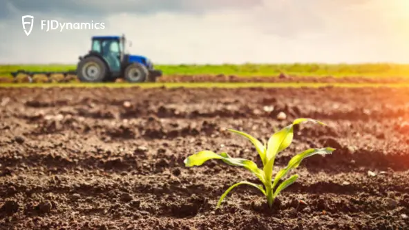 Large farmland showcasing precision farming in action.