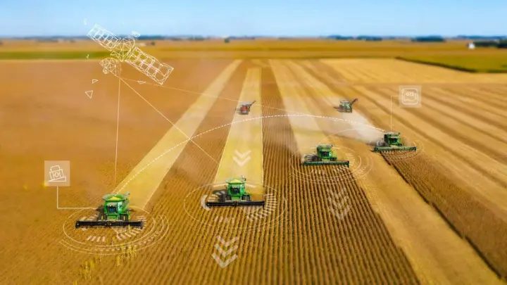 Automated farming in the filed.