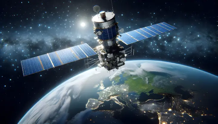 A global satellite network illustrating the connectivity of GPS systems worldwide.