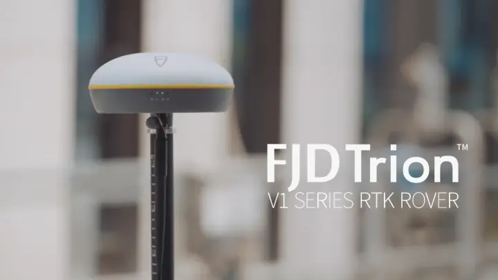 FJD Trion V1 Series RTK rover used for high-precision surveying and mapping, offering advanced GNSS technology for accurate geospatial data collection.