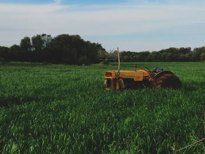 Tractor on the field