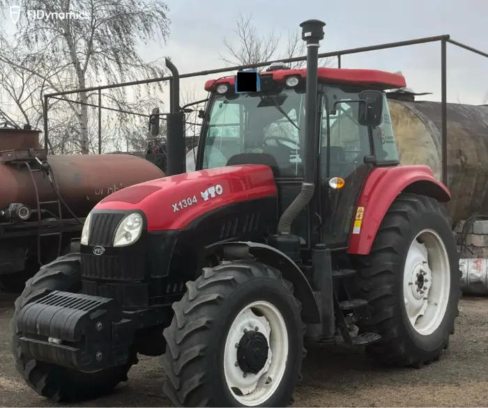 Red tractor with auto steer
