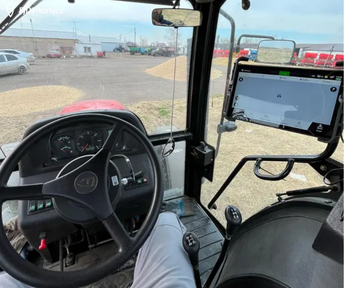 Auto steer screen in tractor