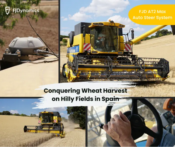 Conquering wheat harvest on hilly fields