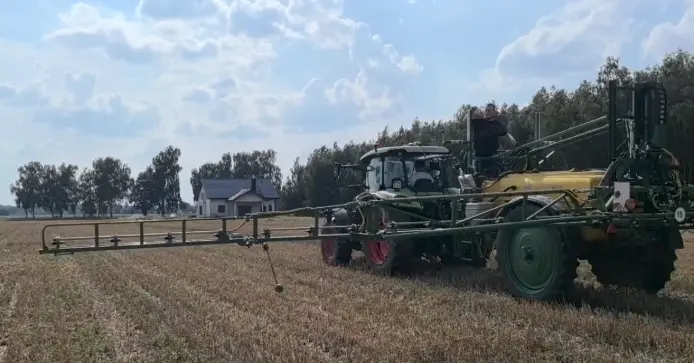 a smart tractor is working.