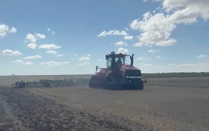 a smart tractor is working.