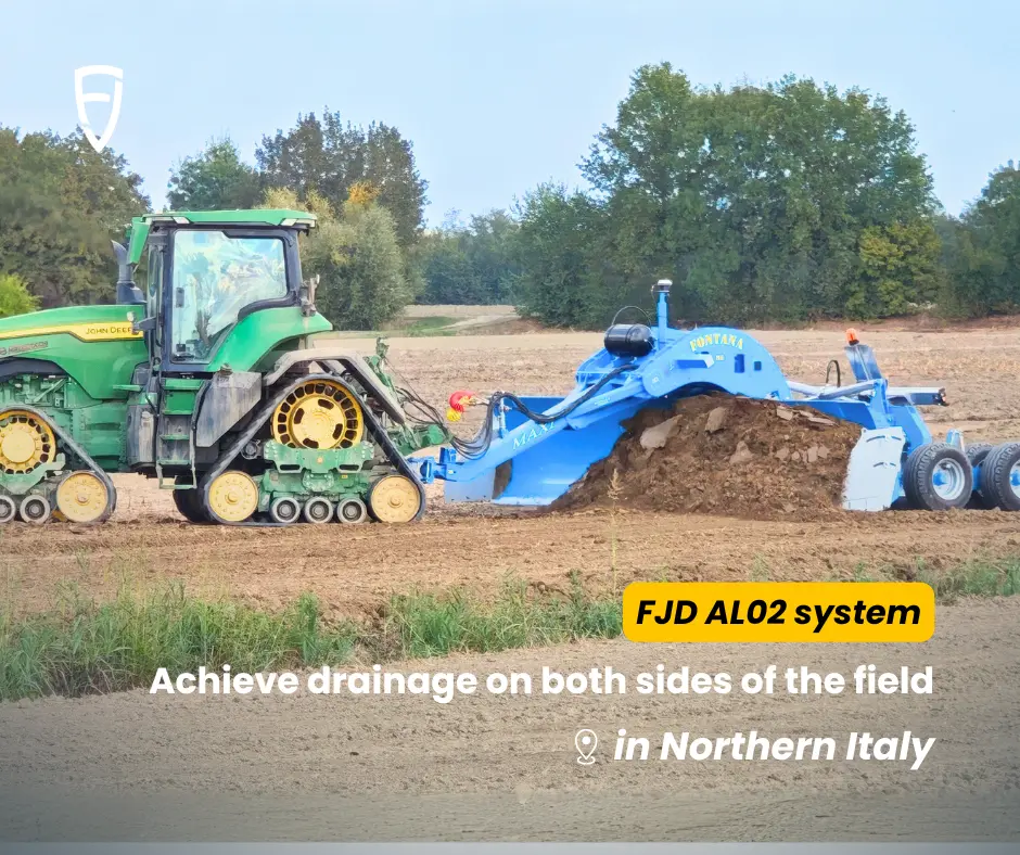 FJD AL02 system Achieve drainage on both sides of the field in Northern Italy
